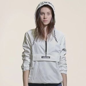 Members Only Women's Poly Taslon Pullover Jacket with hood brand new L